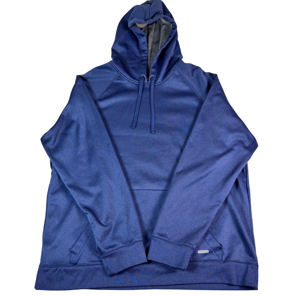 Tek Gear Training Mens XXL Navy Blue Performance Fleece Hoodie Sweatshirt Raglan